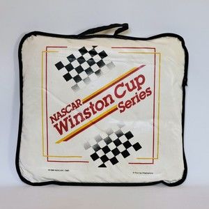VTG NASCAR Winston Cup Series Vinyl Seat Cushion With Handle Rare.